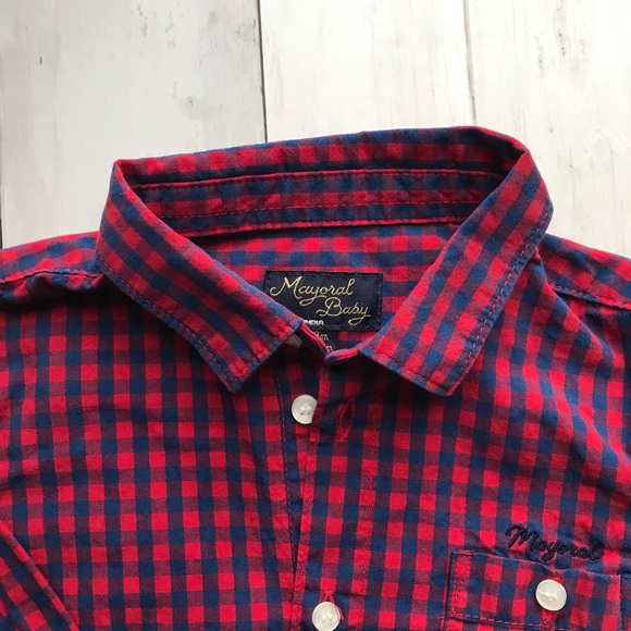 Mayoral Baby Boy Plaid Shirt, 9 Months - Picture 5 of 6